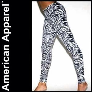 American Apparel Zebra Leggings